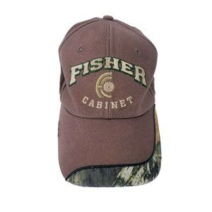 Fisher Cabinet Max Camo Hat Triple Crown Embroidered Logo Baseball Cap Brown